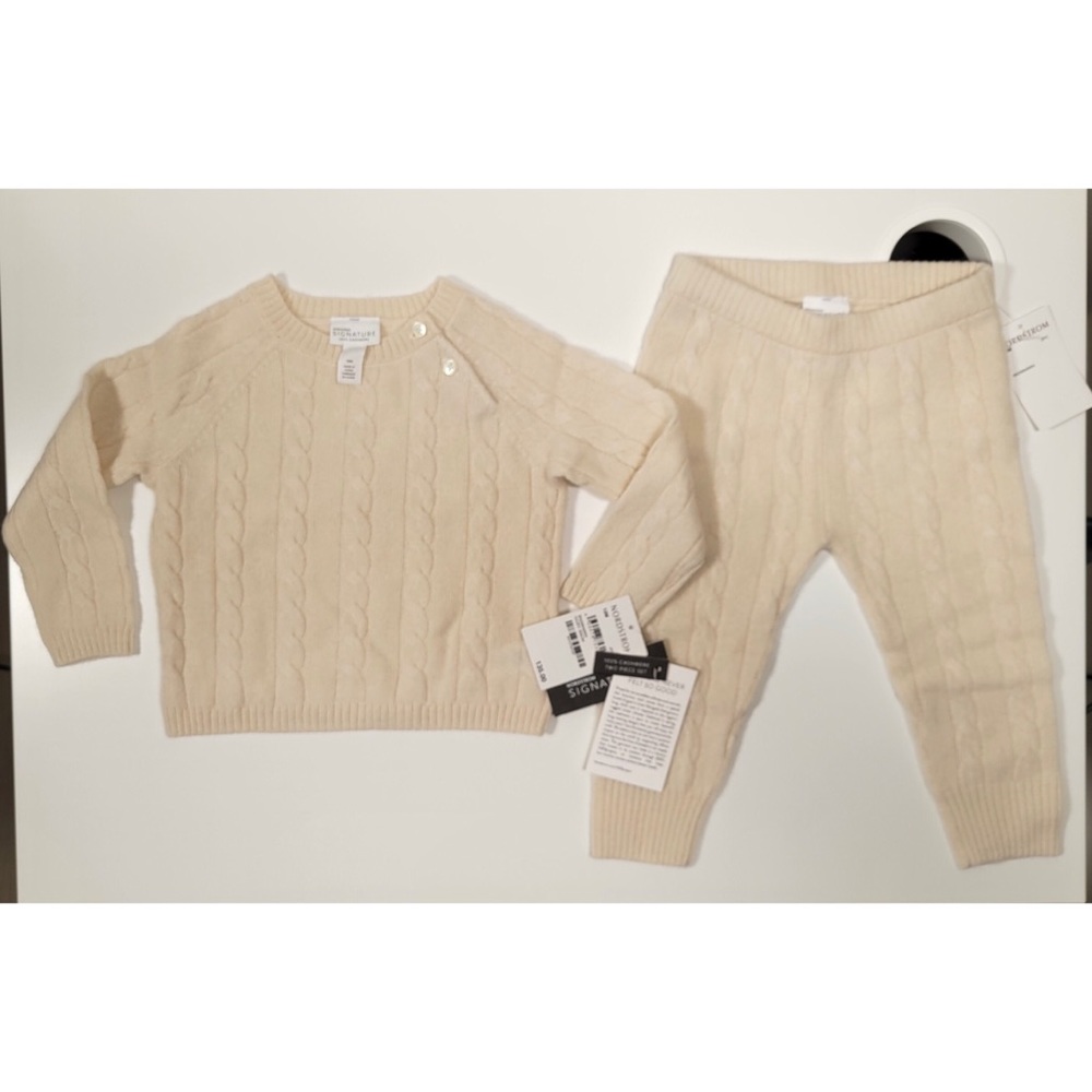 BNWT Nordstrom 100% Cashmere Set - 12 Months